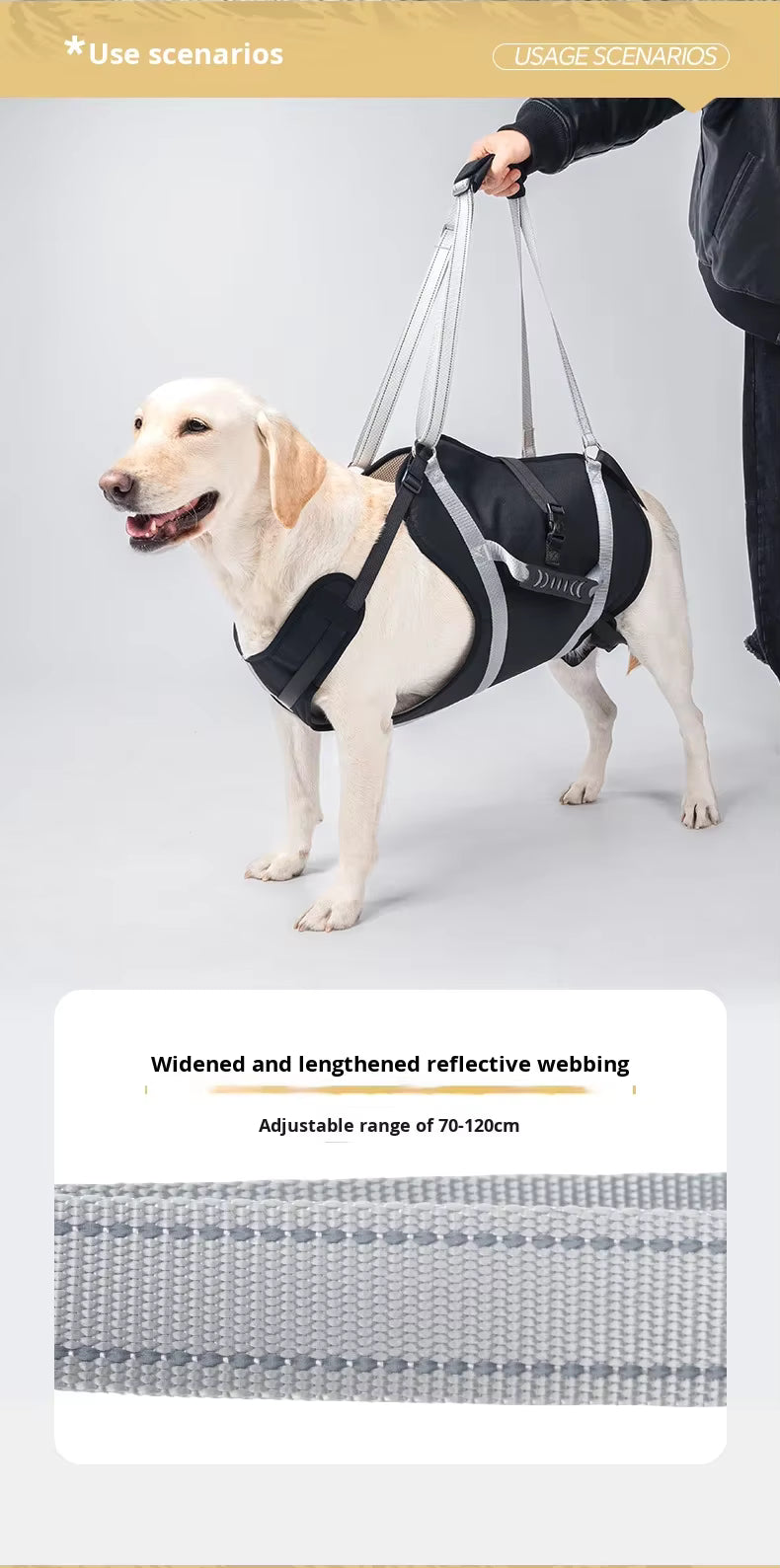 PawNest™ SupportSling – Dog Mobility & Hind Leg Support Harness