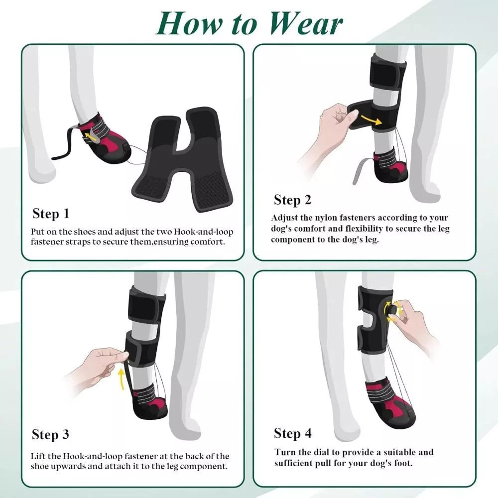 PawNest™ ToeLift Dog Brace – Anti-Knuckling Support for Dragging Paws