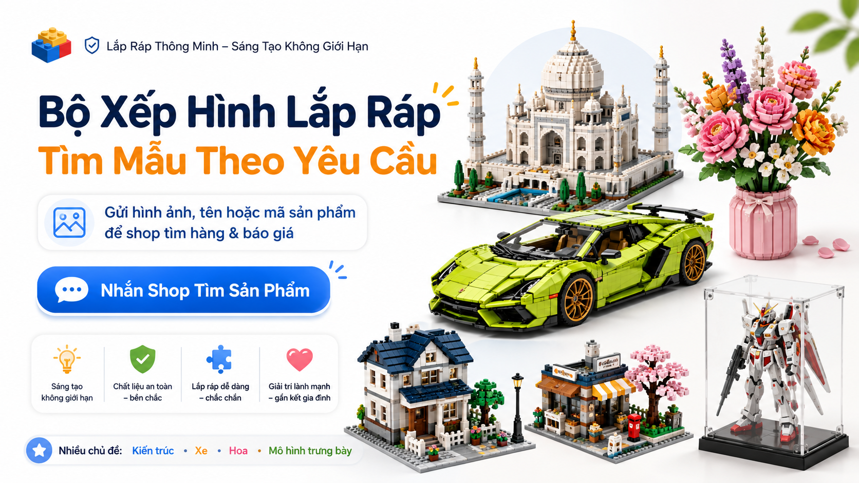 WANGE 5227 – Bộ Xếp Hình Tượng Nữ Thần Tự Do 1.577 Chi Tiết