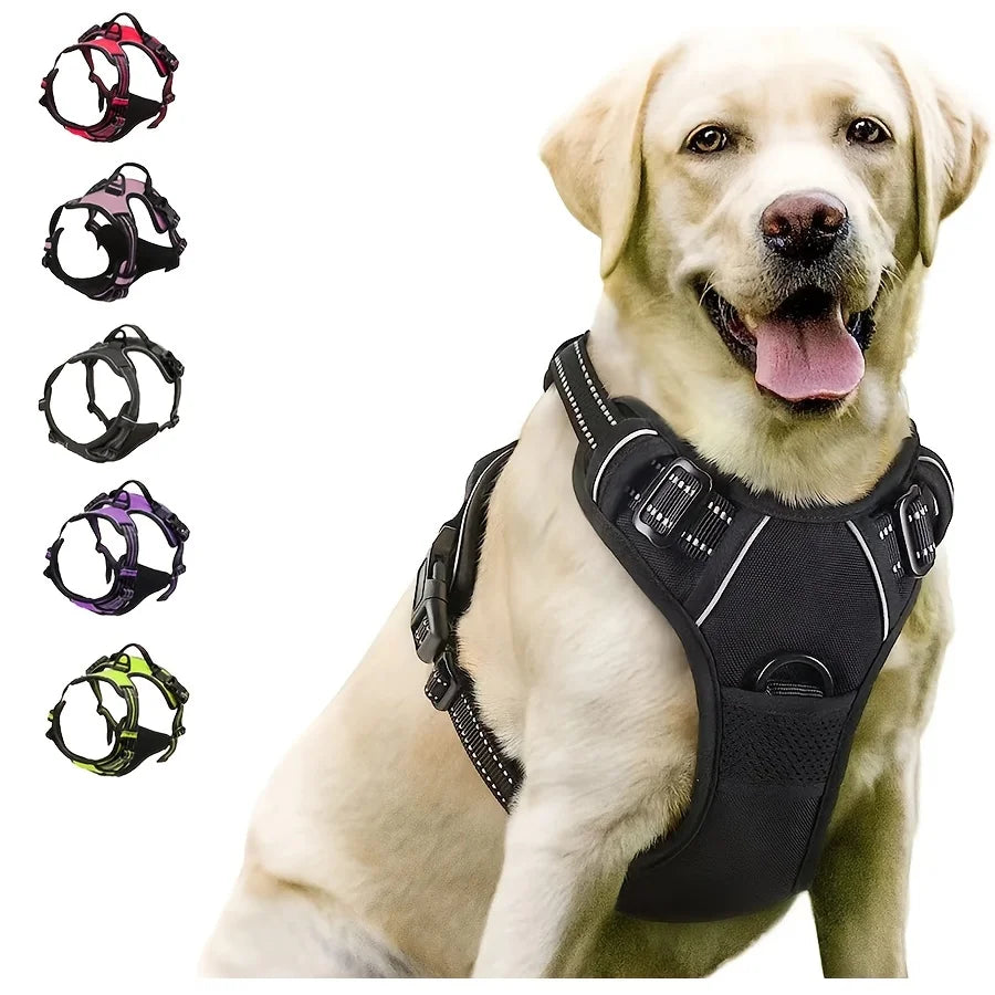 PawNest™ No-Pull Dog Harness – Adjustable Reflective Vest for Small, Medium & Large Dogs