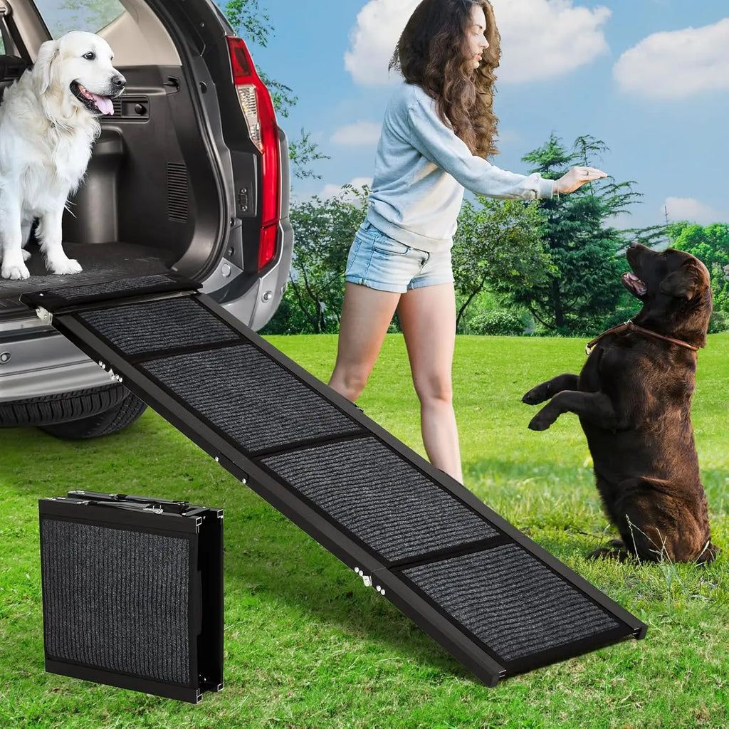PawNest™ FoldEase Dog Car Ramp | Folding Non-Slip Ramp for Large Dogs