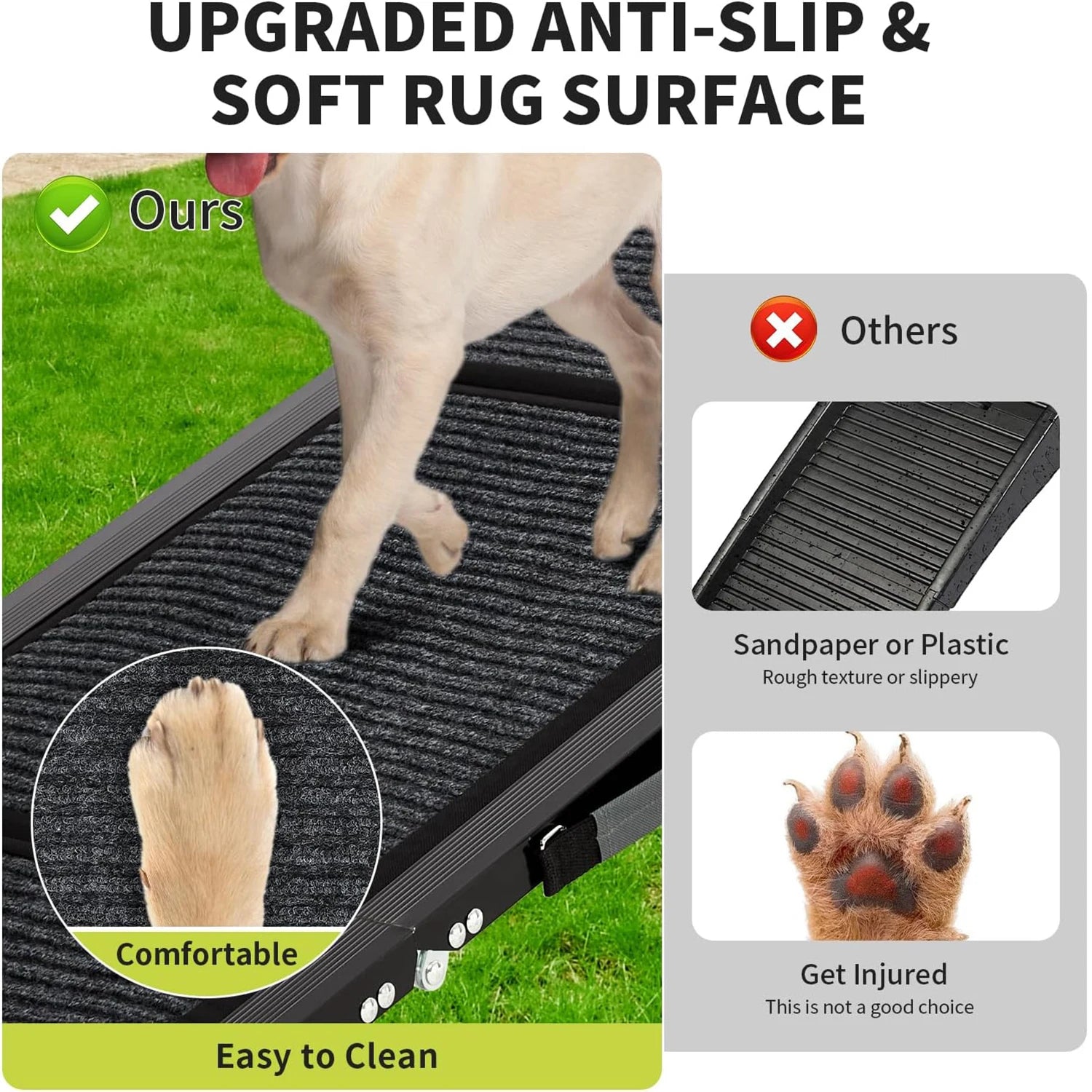 PawNest™ FoldEase Dog Car Ramp | Folding Non-Slip Ramp for Large Dogs