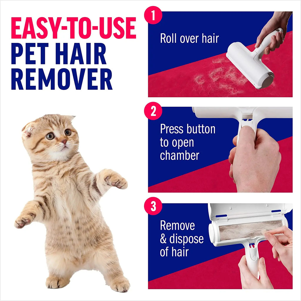 PawNest™ Reusable Pet Hair Remover Roller – Lint Roller for Dog & Cat Hair