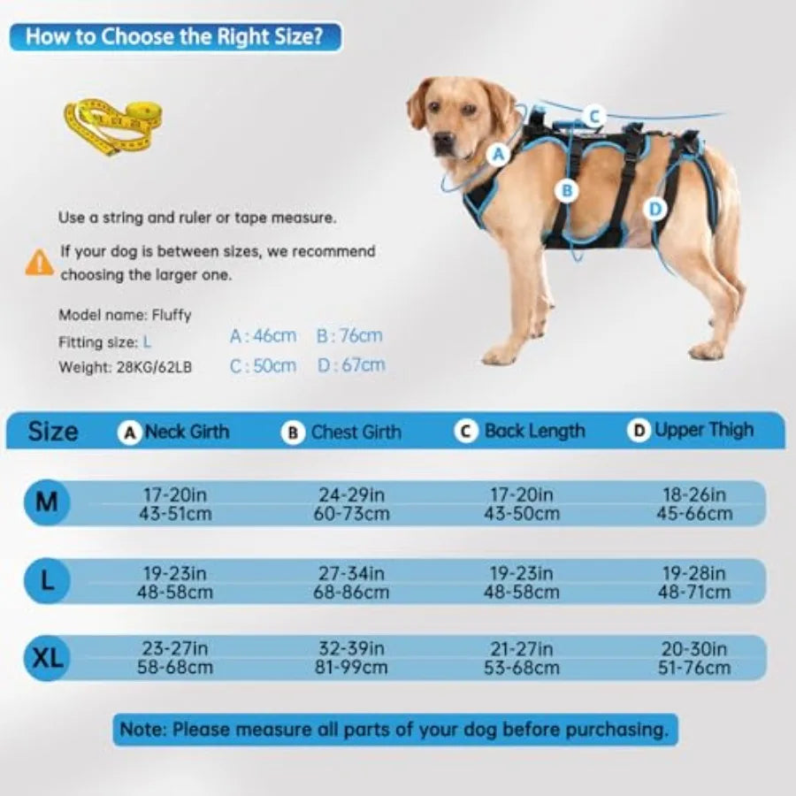 PawNest™ FullLift Pro – 2-in-1 Full-Body Senior Dog Lift Harness