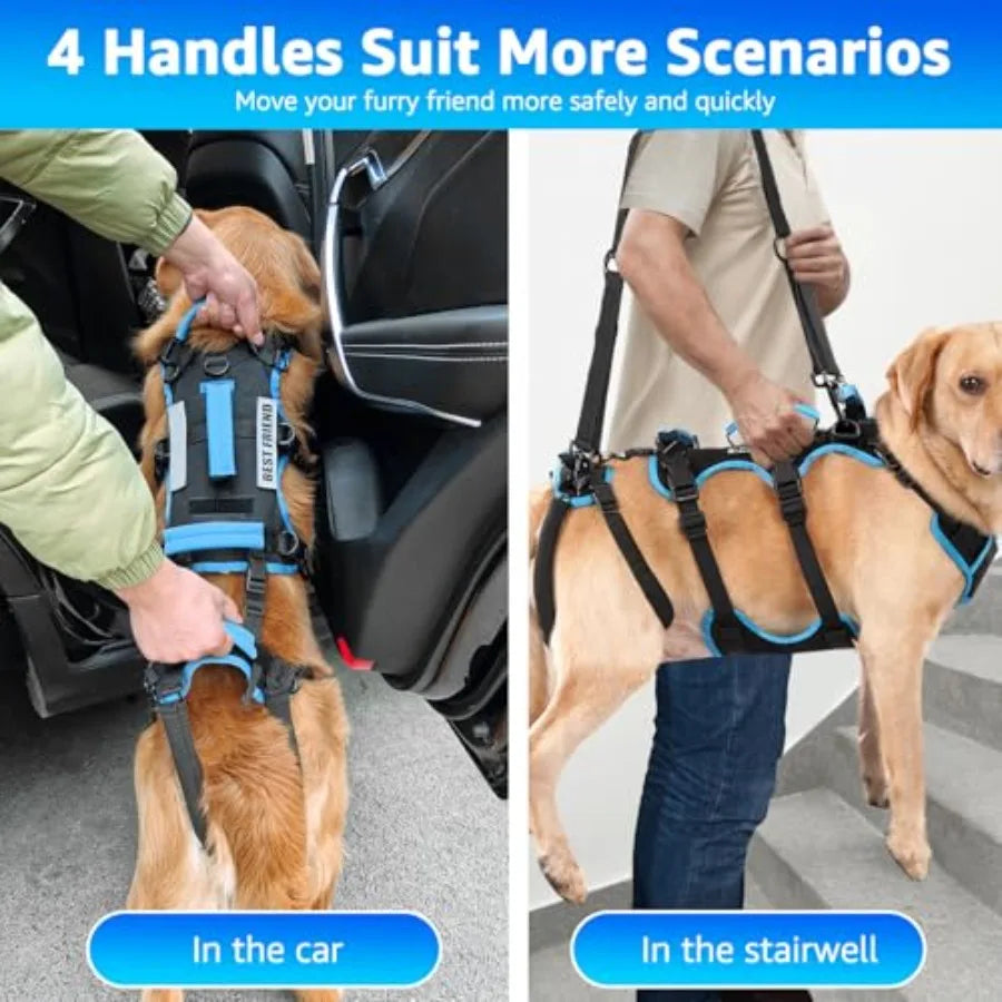PawNest™ FullLift Pro – 2-in-1 Full-Body Senior Dog Lift Harness