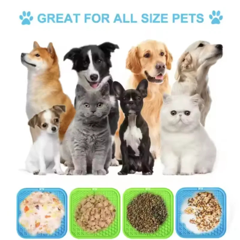 PawNest™ Silicone Lick Mat for Dogs – Slow Feeder & Anxiety Relief Feeding Pad