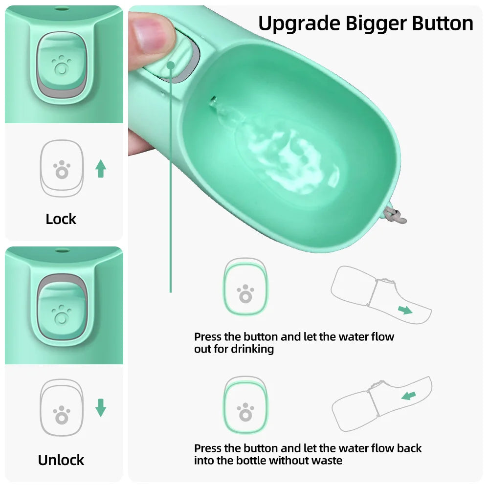 PawNest™ Portable Dog Water Bottle – Leak-Proof Travel Water Dispenser