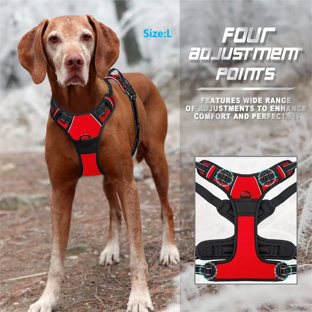 PawNest™ No-Pull Dog Harness – Adjustable Reflective Vest for Small, Medium & Large Dogs