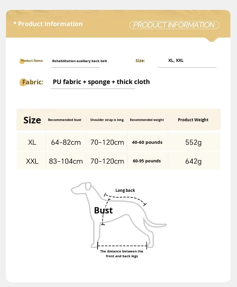 PawNest™ SupportSling – Dog Mobility & Hind Leg Support Harness