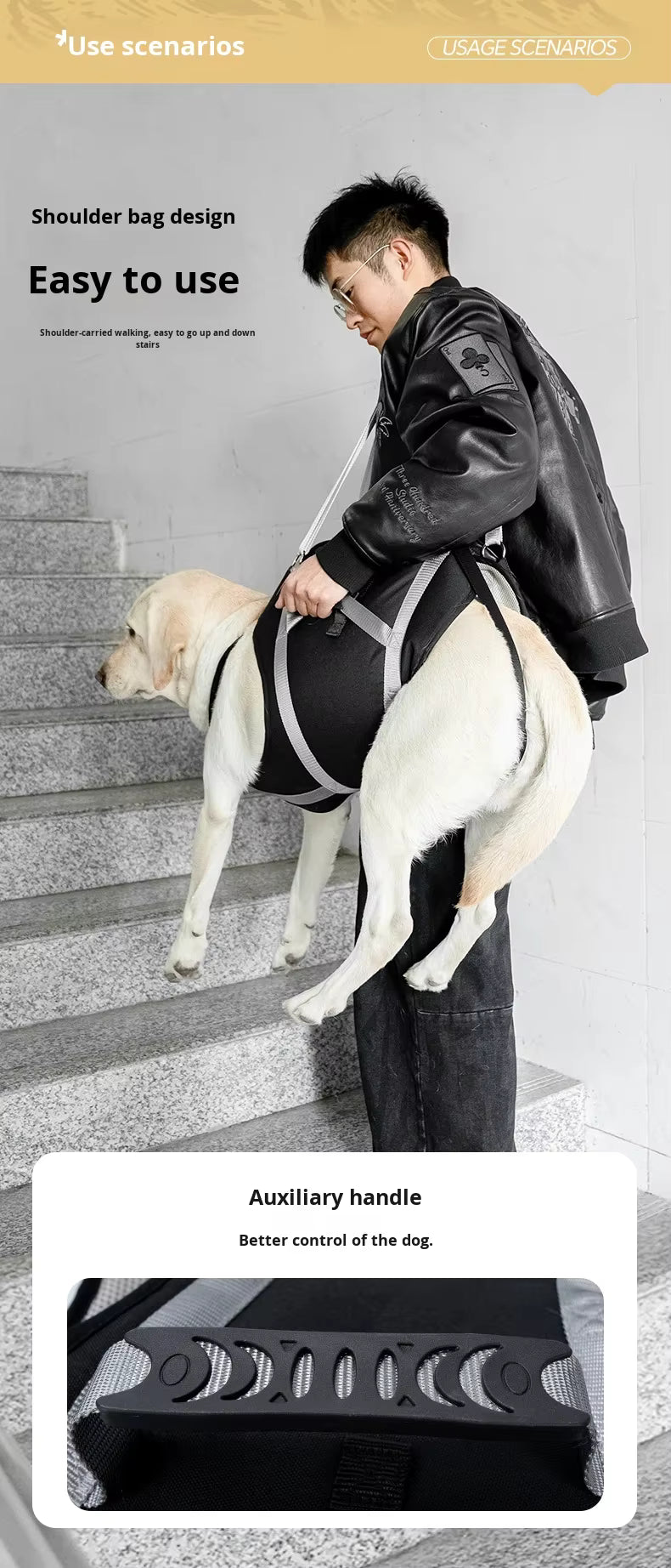 PawNest™ SupportSling – Dog Mobility & Hind Leg Support Harness